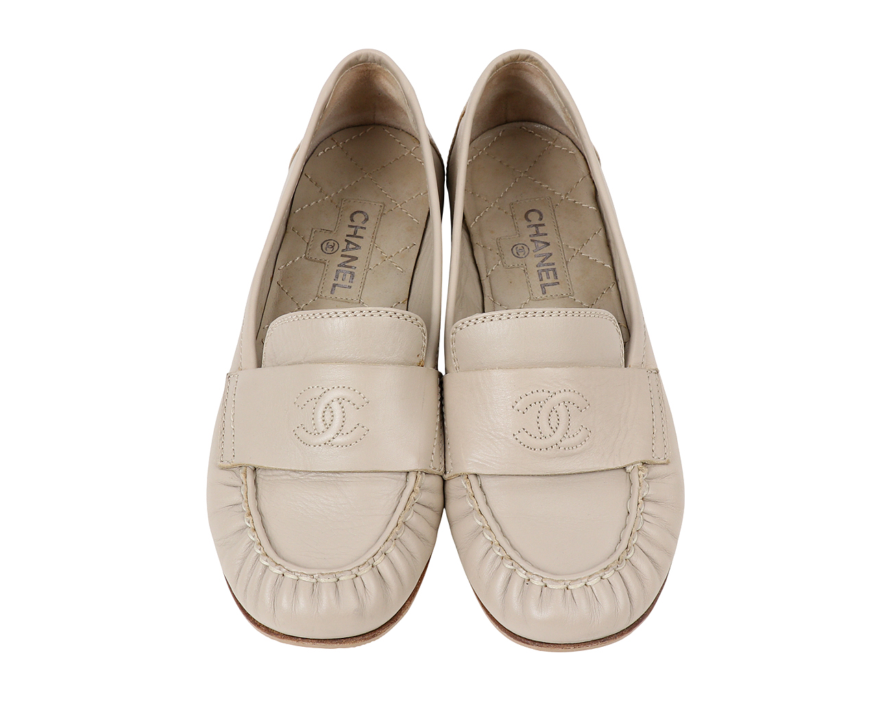 샤넬 CC 로퍼 베이지 35 1/2C