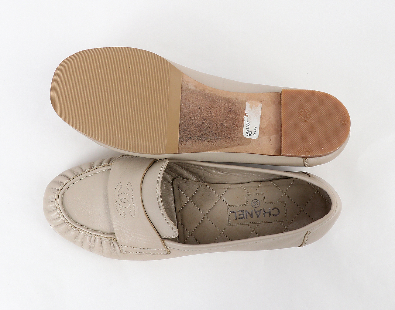 샤넬 CC 로퍼 베이지 35 1/2C