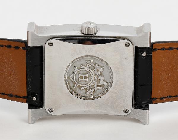 에르메스 H 아워 오토매틱 워치 미디엄 스틸 다이아몬드