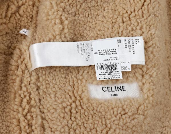 셀린느 레더 시어링 봄버 재킷 블랙 40