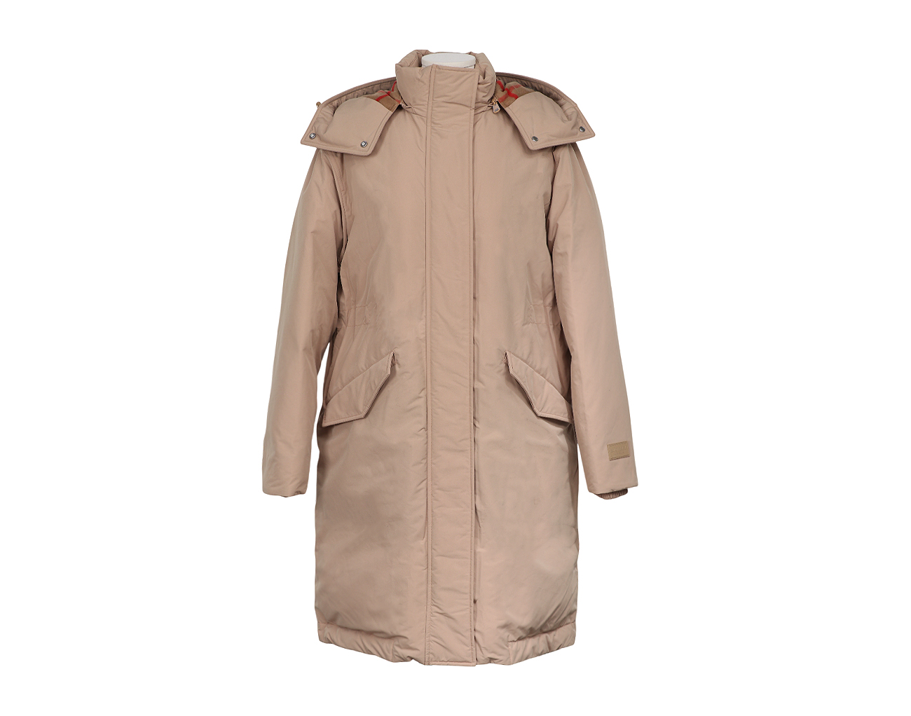 버버리 레이번 롱 다운 재킷 카멜 M