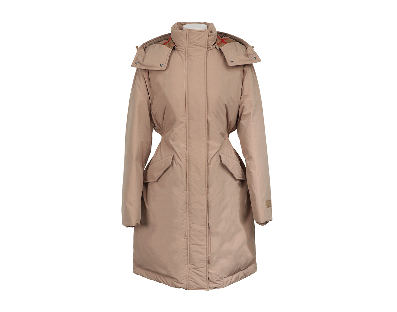 버버리 레이번 롱 다운 재킷 카멜 M