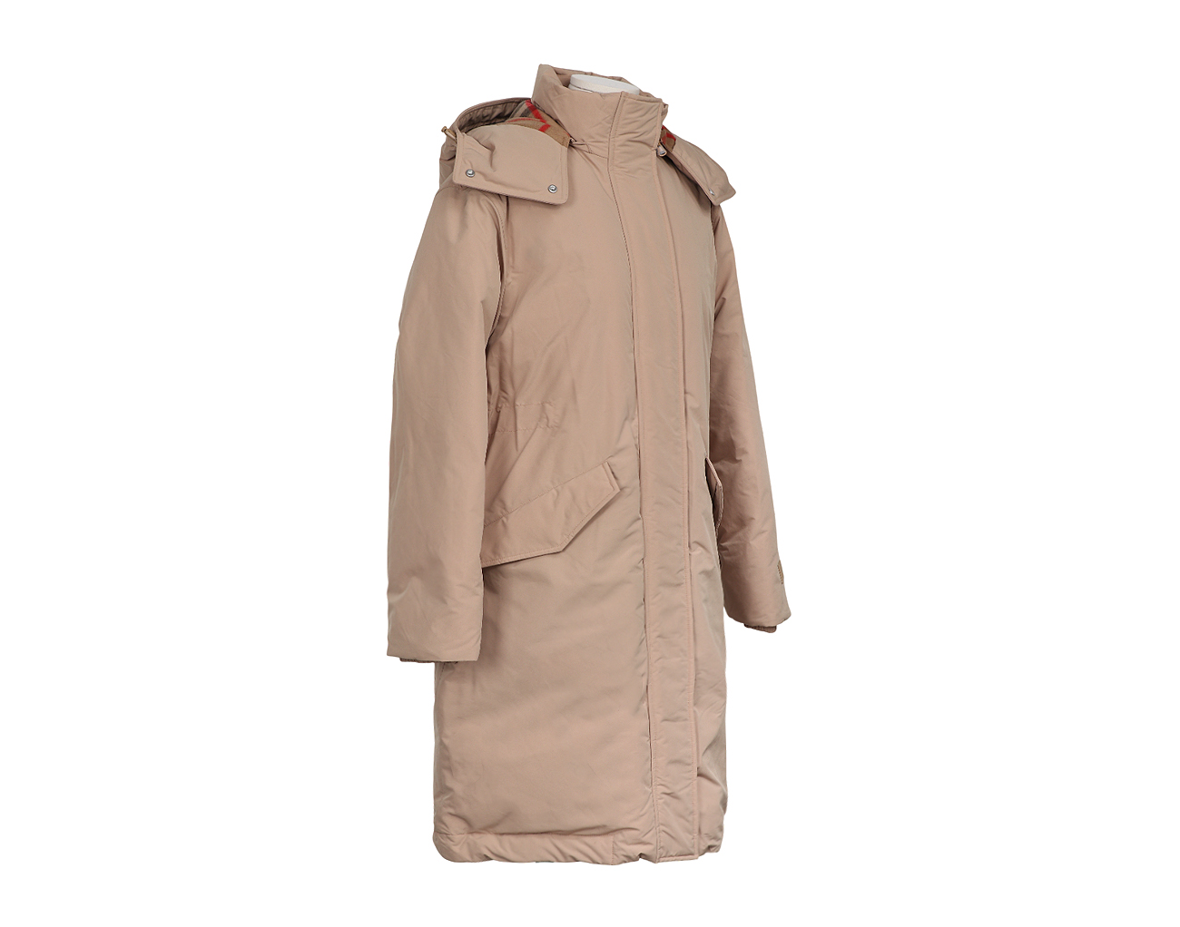 버버리 레이번 롱 다운 재킷 카멜 M