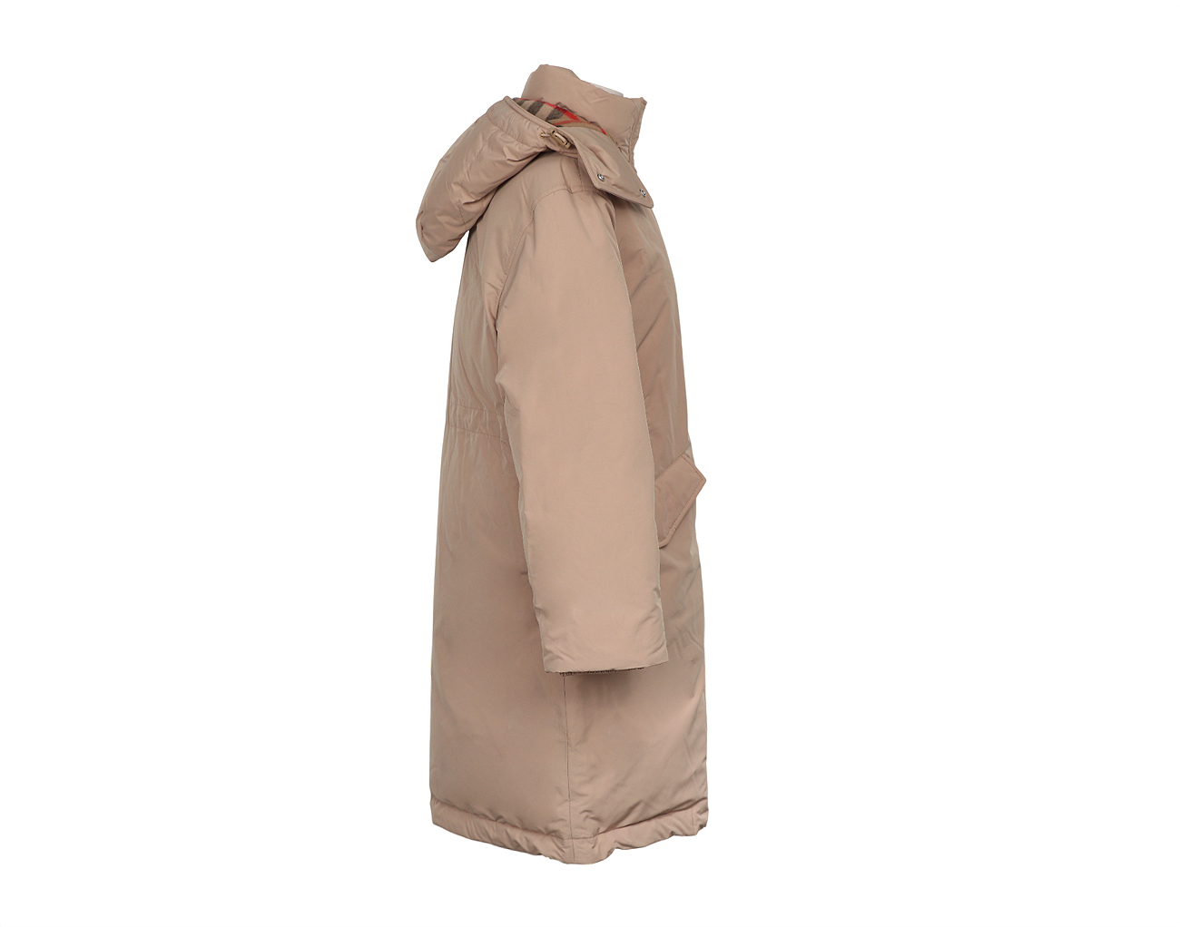 버버리 레이번 롱 다운 재킷 카멜 M