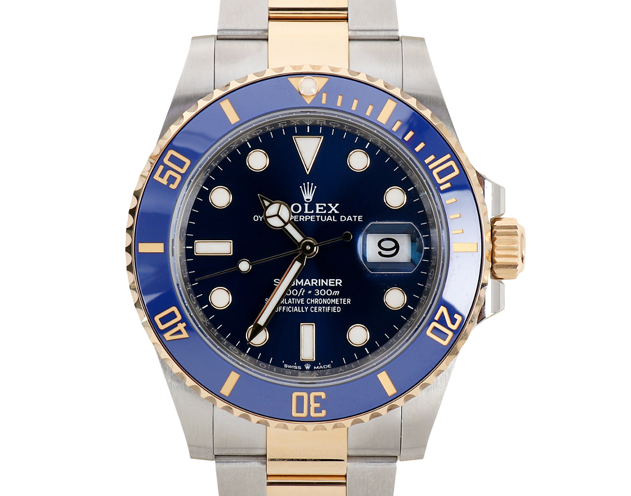 로렉스 서브마리너 41mm 옐로우골드 콤비 블루 다이얼 126613LB