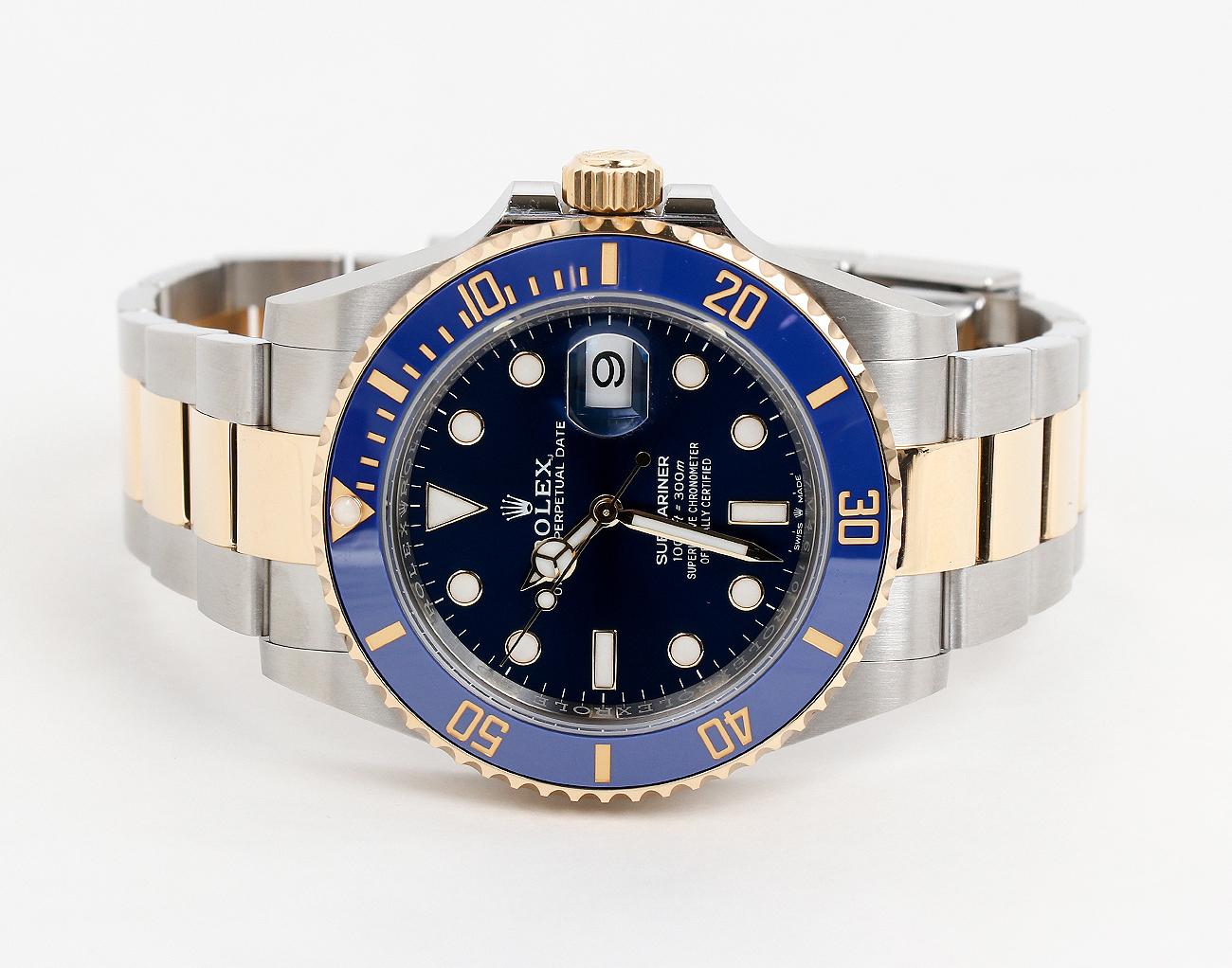 로렉스 서브마리너 41mm 옐로우골드 콤비 블루 다이얼 126613LB