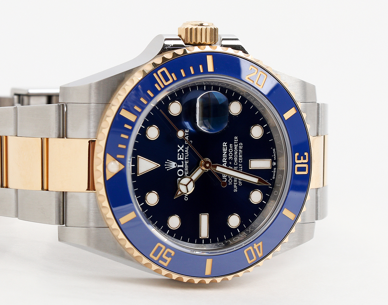 로렉스 서브마리너 41mm 옐로우골드 콤비 블루 다이얼 126613LB