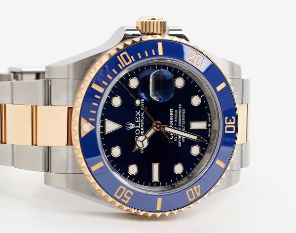 로렉스 서브마리너 41mm 옐로우골드 콤비 블루 다이얼 126613LB
