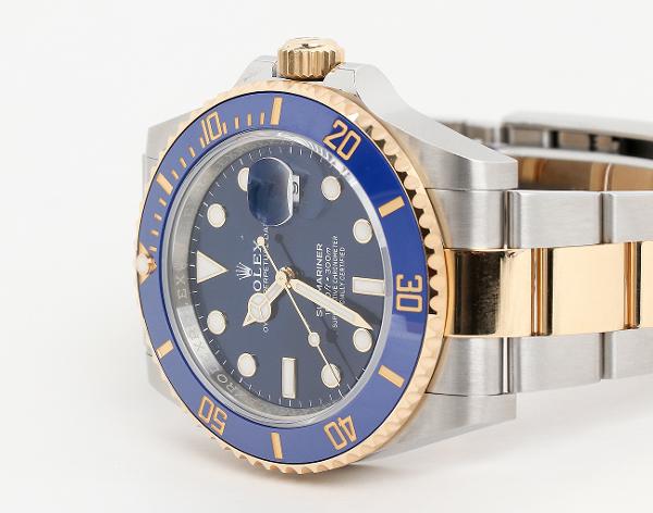 로렉스 서브마리너 41mm 옐로우골드 콤비 블루 다이얼 126613LB