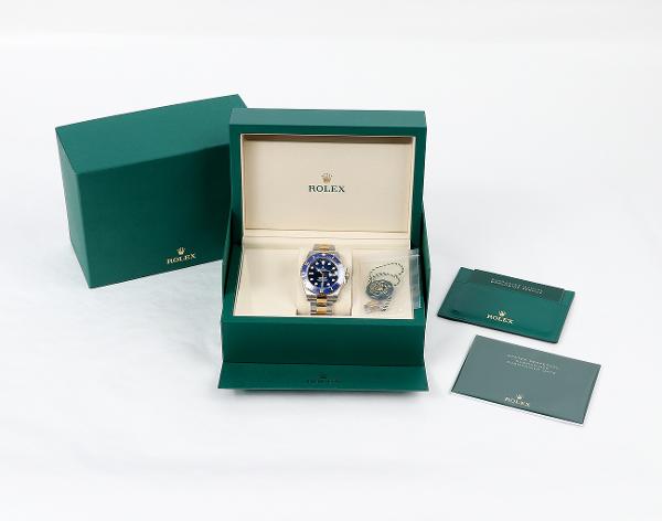 로렉스 서브마리너 41mm 옐로우골드 콤비 블루 다이얼 126613LB