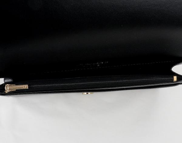 샤넬 CC 체인 트리밍 미니 클러치 블랙 금장