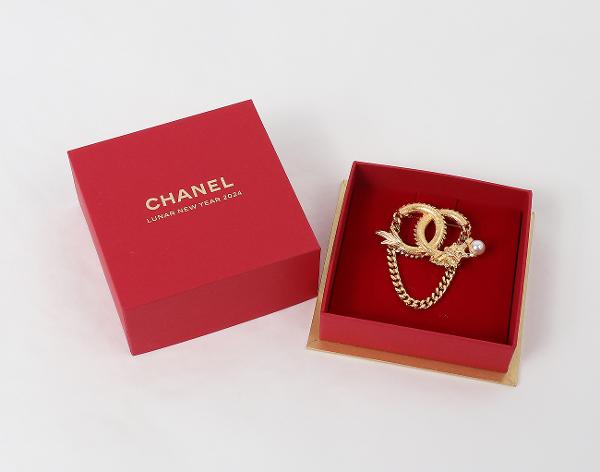 샤넬 드래곤 펄 브로치 골드