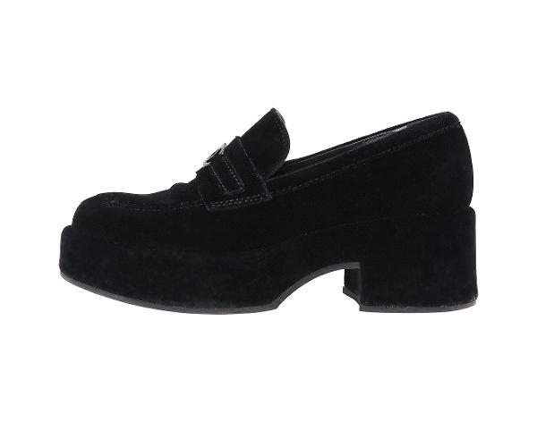 샤넬 CC 플랫폼 로퍼 블랙 37 1/2C