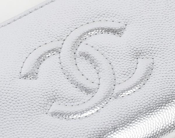 샤넬 CC 지퍼 코인 퍼스 실버 은장