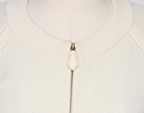 에르메스 숏 슬리브 가디건 블랑 36