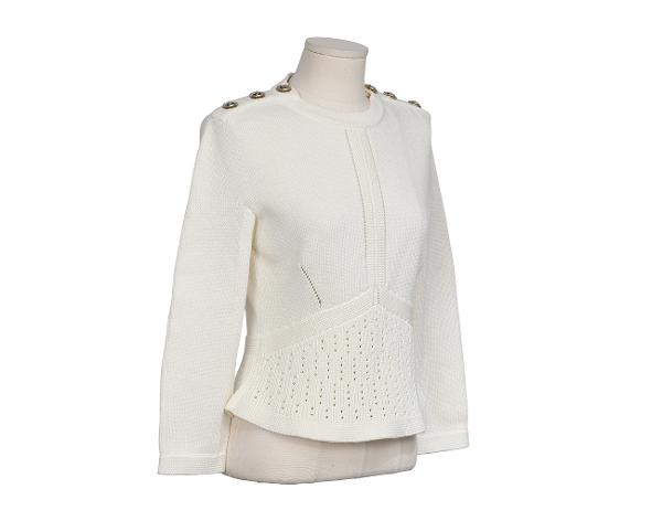 샤넬 풀오버 니트 탑 화이트 36