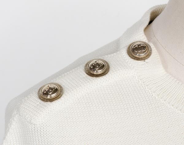 샤넬 풀오버 니트 탑 화이트 36