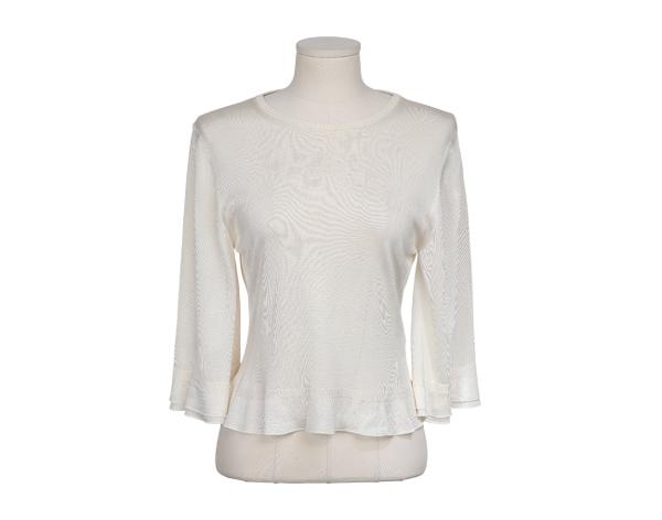 샤넬 CC 러플 탑 에크루 38