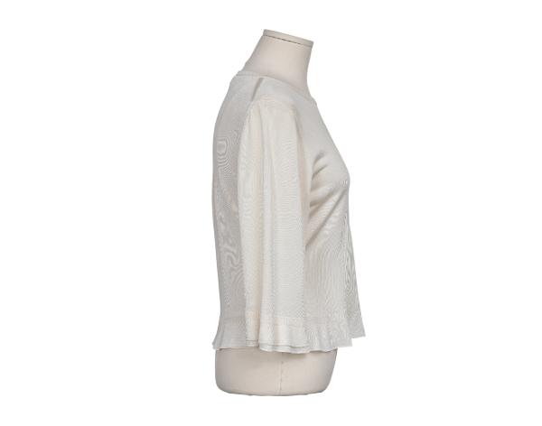 샤넬 CC 러플 탑 에크루 38