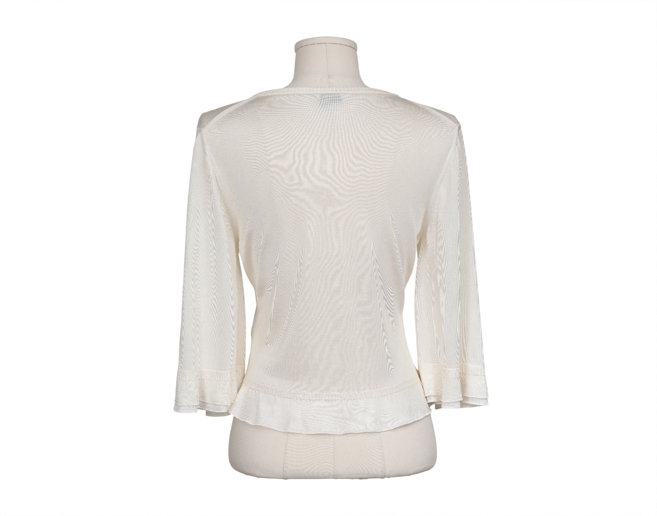 샤넬 CC 러플 탑 에크루 38