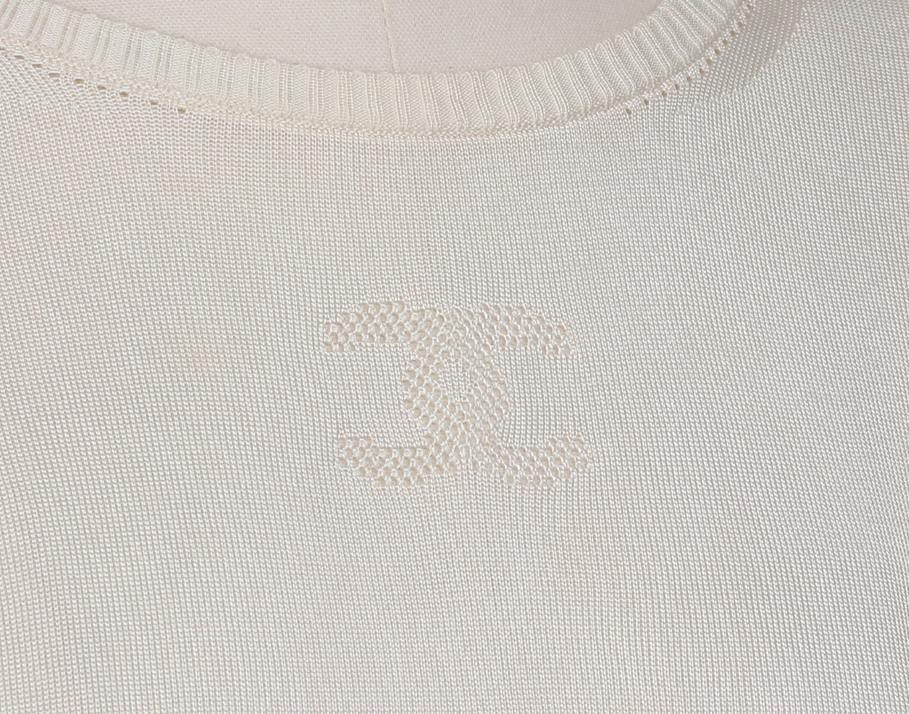 샤넬 CC 러플 탑 에크루 38