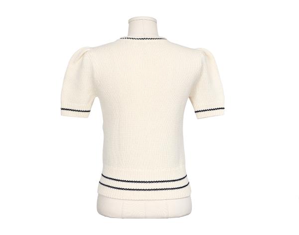 디올 크리스찬 디올 숏슬리브 스웨터 에크루 36