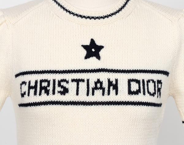 디올 크리스찬 디올 숏슬리브 스웨터 에크루 36