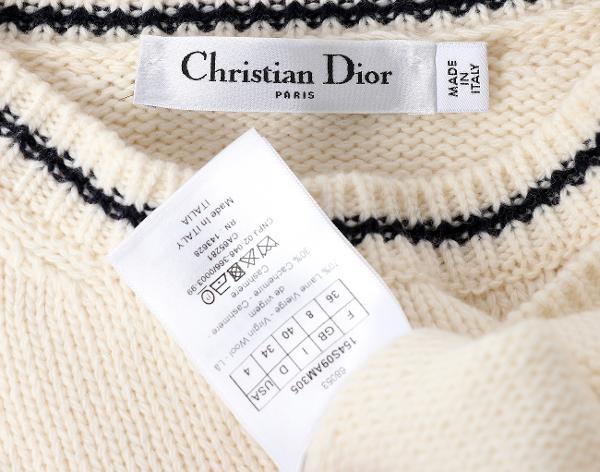 디올 크리스찬 디올 숏슬리브 스웨터 에크루 36