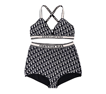 디올 오블리크 스윔수트 Set 네이비 블루 S