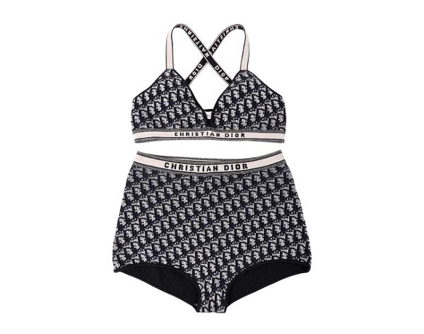 디올 오블리크 스윔수트 Set 네이비 블루 S