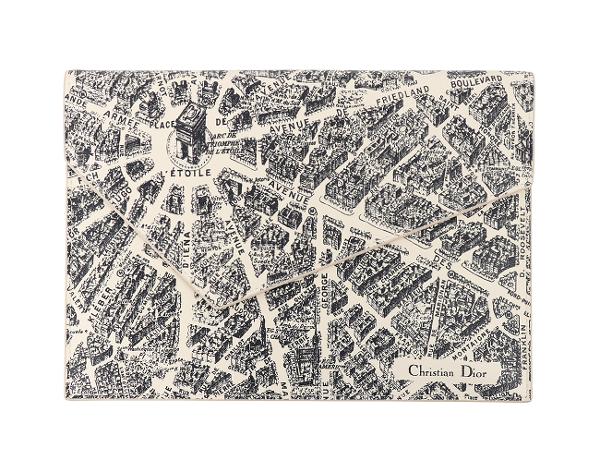 디올 플랜 드 파리 파우치 베이지 네이비 블루