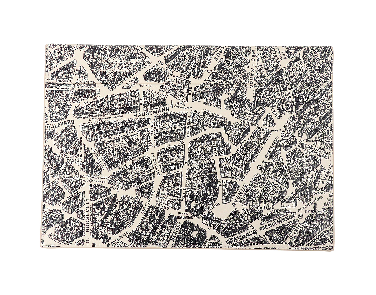 디올 플랜 드 파리 파우치 베이지 네이비 블루