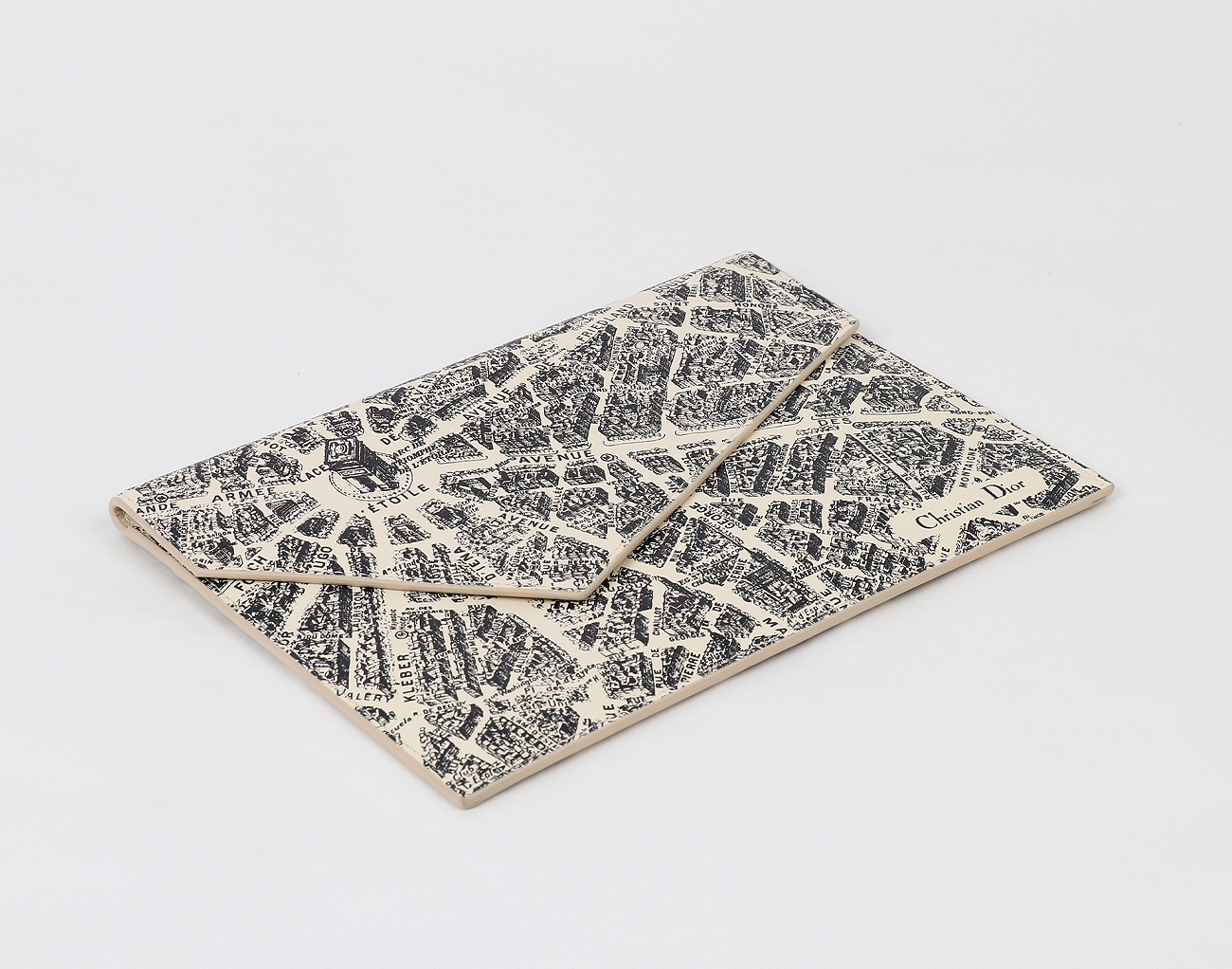 디올 플랜 드 파리 파우치 베이지 네이비 블루