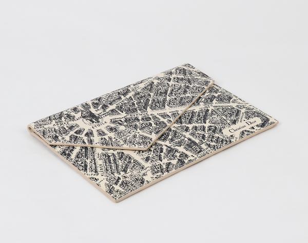 디올 플랜 드 파리 파우치 베이지 네이비 블루