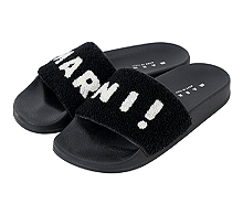 마르니 로고 테리클로스 샌들 블랙 36