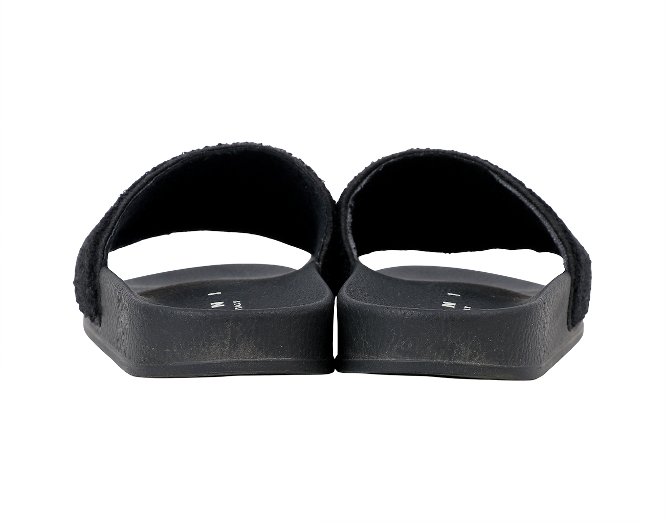 마르니 로고 테리클로스 샌들 블랙 36