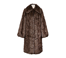 구찌 포우 퍼 코트 브라운 38