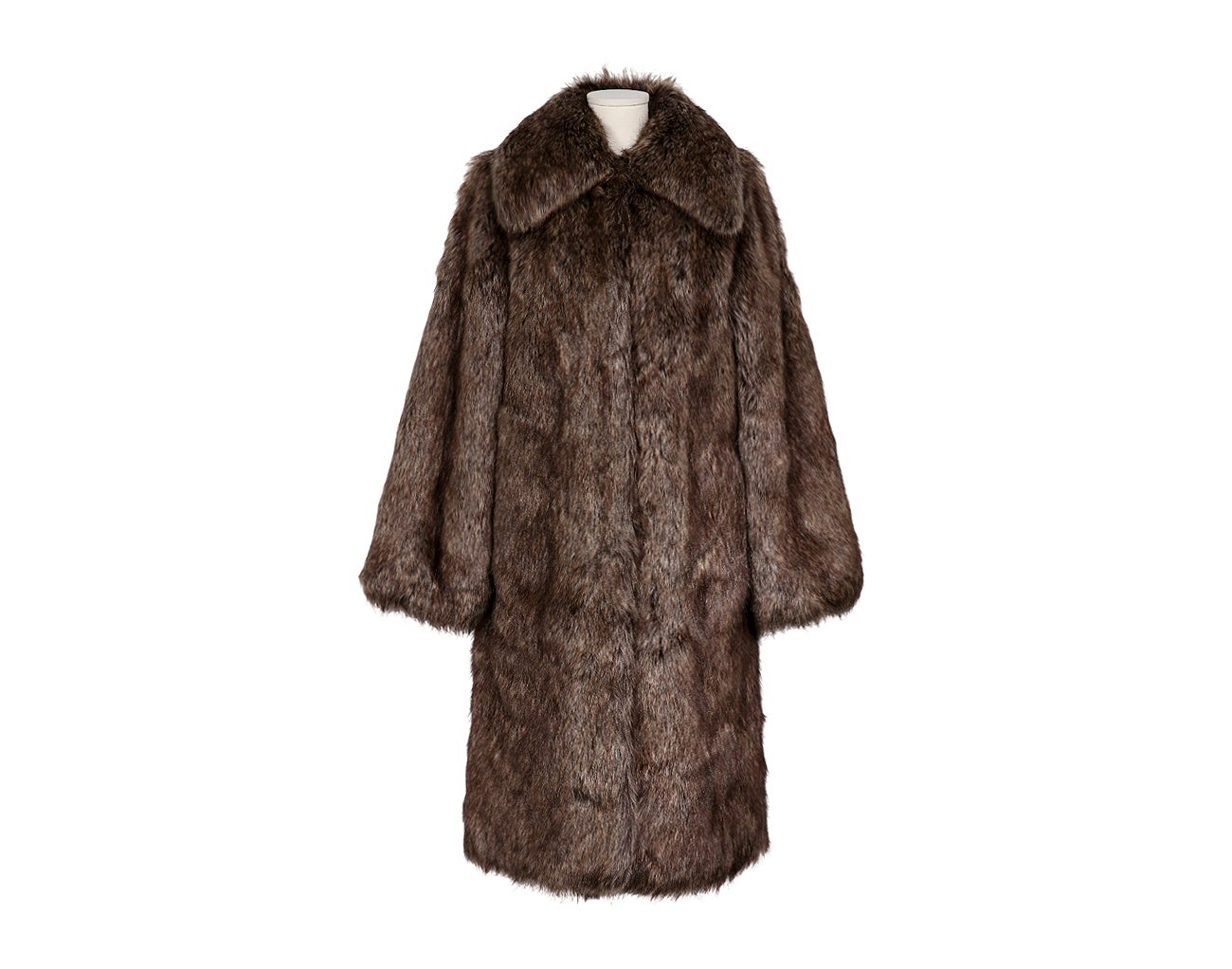 구찌 포우 퍼 코트 브라운 38