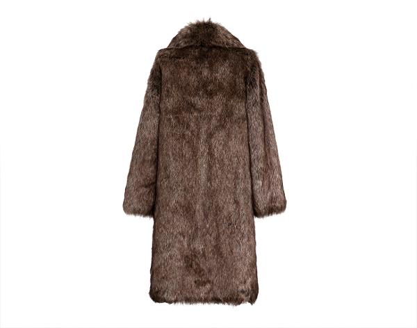 구찌 포우 퍼 코트 브라운 38