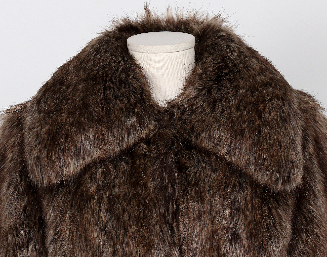 구찌 포우 퍼 코트 브라운 38