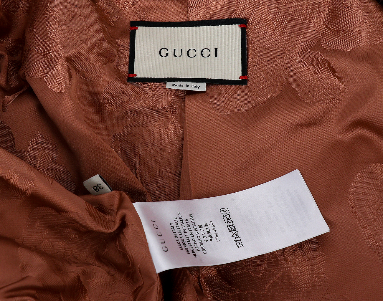 구찌 포우 퍼 코트 브라운 38