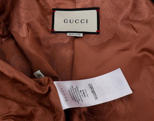 구찌 포우 퍼 코트 브라운 38