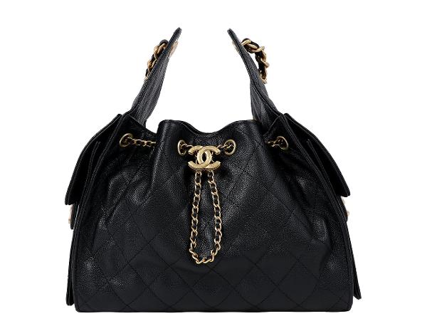 샤넬 25백 스몰 블랙 금장 캐비어