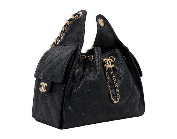 샤넬 25백 스몰 블랙 금장 캐비어