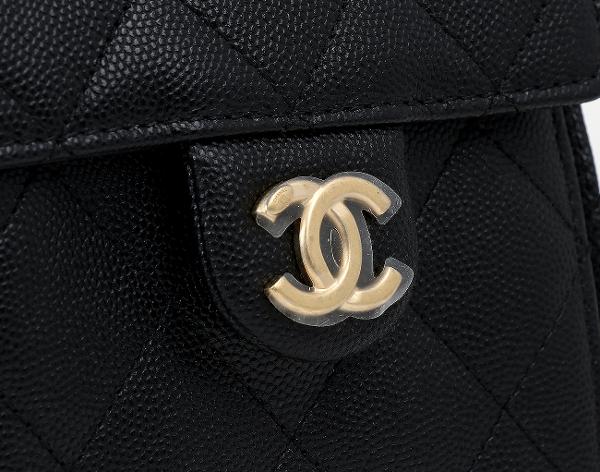 샤넬 25백 스몰 블랙 금장 캐비어