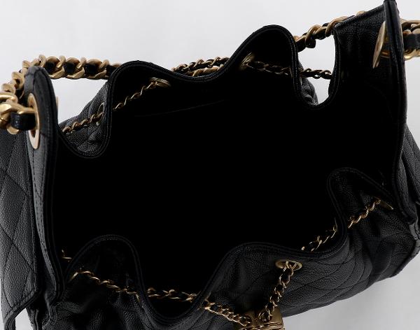 샤넬 25백 스몰 블랙 금장 캐비어