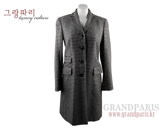 키톤 kiton 하운드 투스 체크 싱글 4버튼 캐시미어 코트