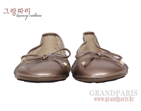 지미추 브론즈 레이스 발레리나 플랫 37 1/2