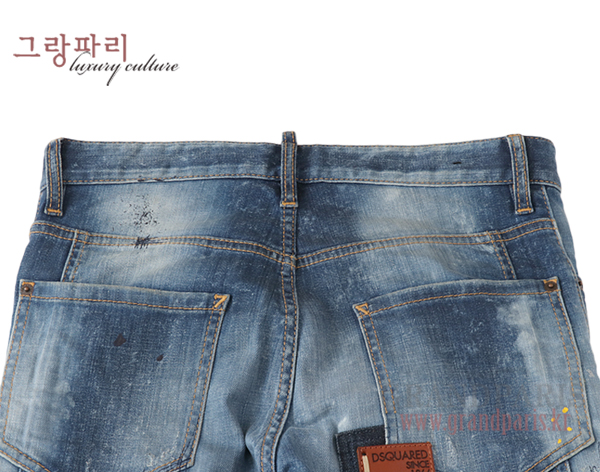 디스퀘어드 패치 워싱 포인트 배기 남성 데님 46