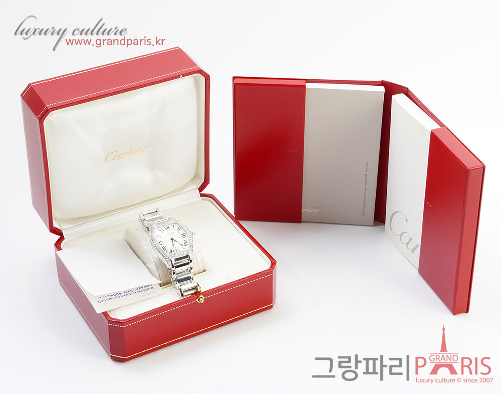 까르띠에 똑뛰 워치 라지 화이트골드 다이아몬드